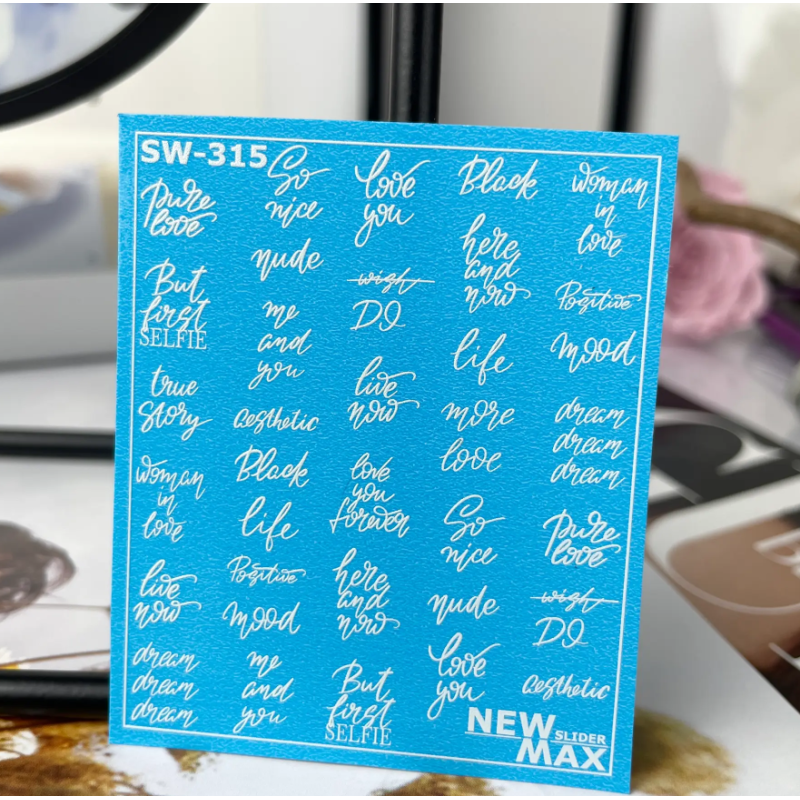 Pegatina al agua blanca SW-315