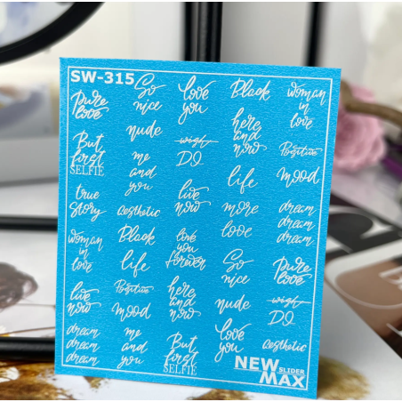 Pegatina al agua blanca SW-315