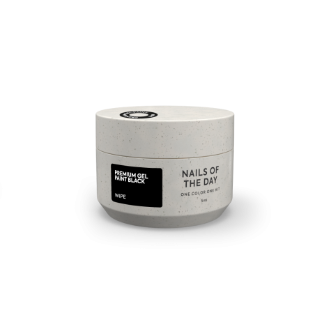 Premium Gel Paint Black  Wipe Nailsoftheday, 5ml