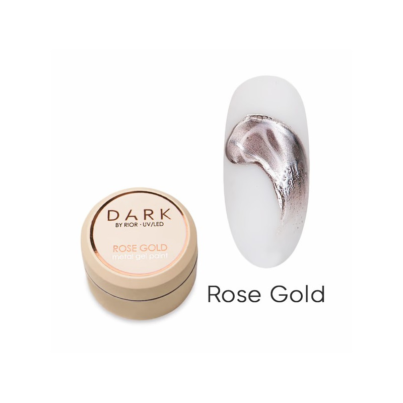 Paint Gel Rose Gold DARK, Efecto Espejo, sin capa pegajosa, 5ml