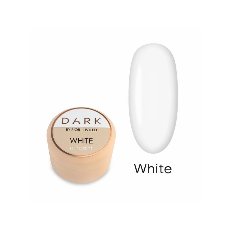 Paint Gel No Wipe White  DARK, 5ml