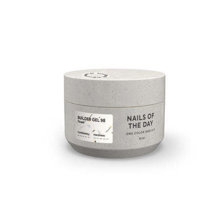 Builder Gel 98 Flower NAILSOFTHEDAY, gel constructorcon flores secas, 15 ml