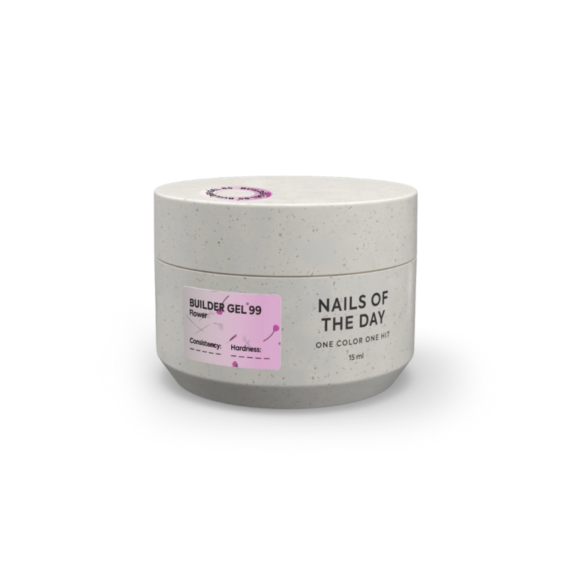 Builder Gel 99 Flower NAILSOFTHEDAY, gel constructorcon flores secas, 15 ml