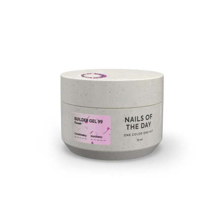 Builder Gel 99 Flower NAILSOFTHEDAY, gel constructorcon flores secas, 15 ml