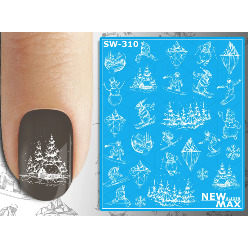Pegatina al agua para navidad SW-310