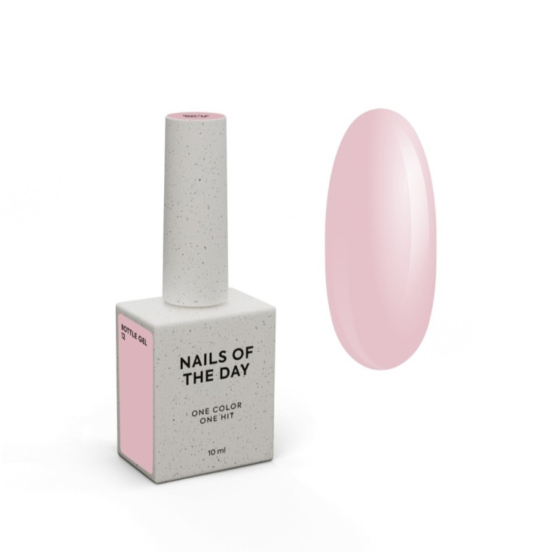 Bottle Gel 12 con pincel NAILSOFTHEDAY, 10 ml