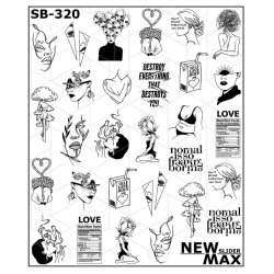 Pegatina al agua negra SB-320