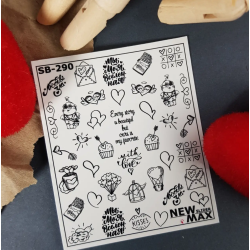 Pegatina al agua negra SB-290