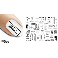 Pegatina al agua negra SB-258