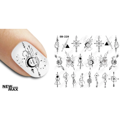 Pegatina al agua negra SB-229