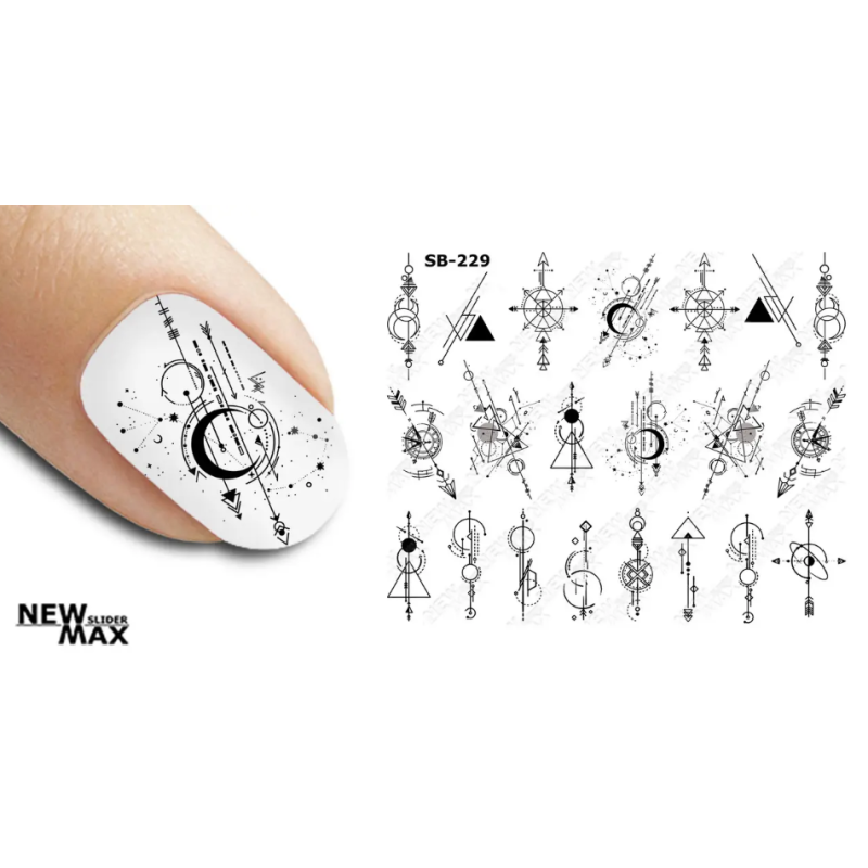 Pegatina al agua negra SB-229