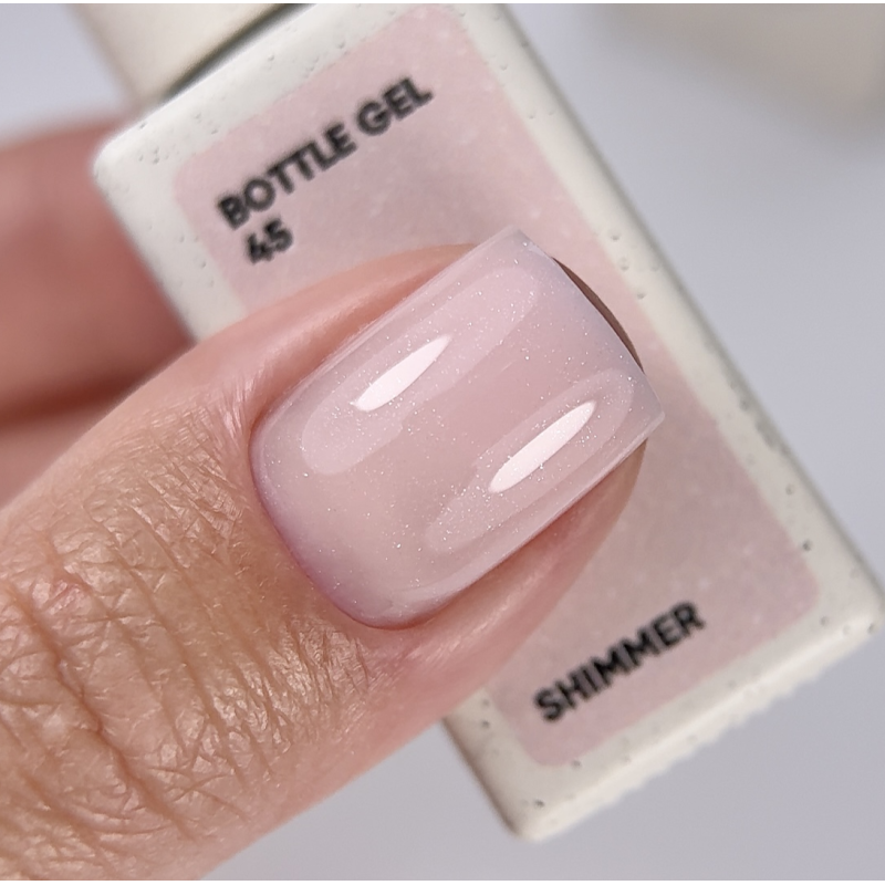 Bottle Gel Shimmer 45 NAILSHOFTHEDAY, con pincel, 10 ml