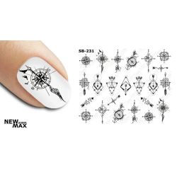 Pegatina al agua negra SB-231