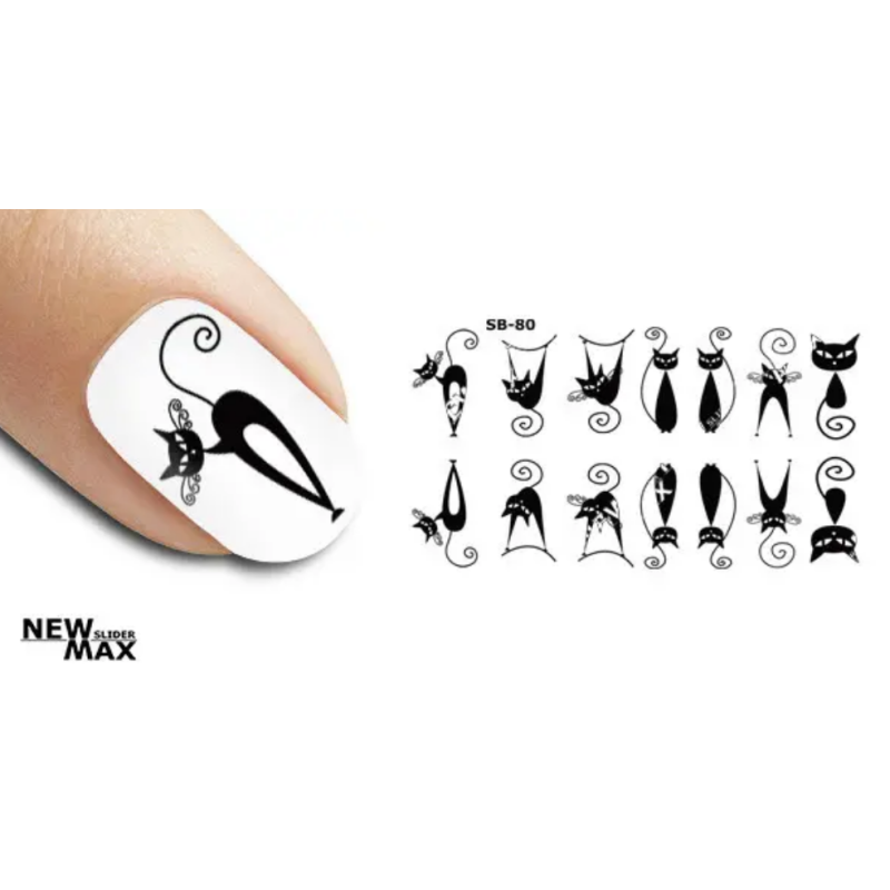 Pegatina al agua negra SB-80