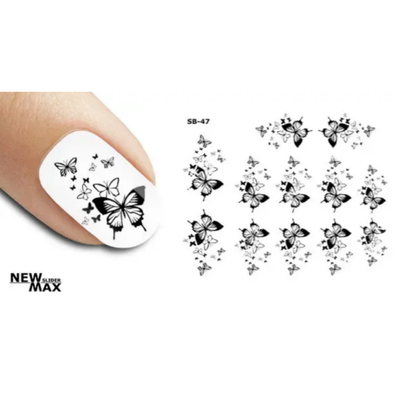 Pegatina al agua negra SB-47