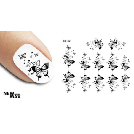 Pegatina al agua negra SB-47