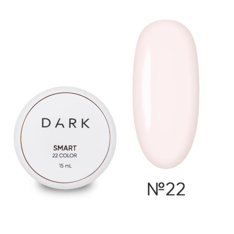 Gel Constructor Dark Smart Builder Gel 22, Rosa lechoso, 15 ml