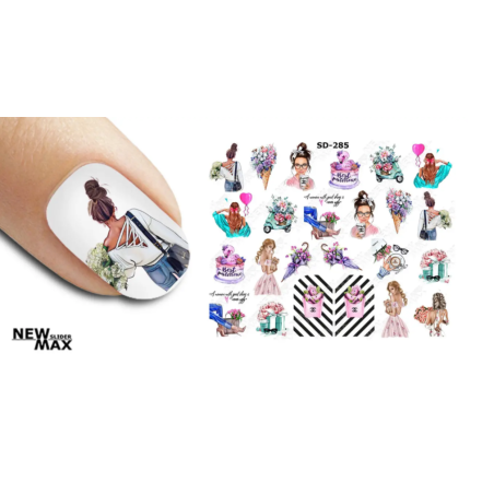 Pegatina al agua colorida SD-285