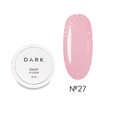 Constructor Dark Smart Builder Gel 27, rosa claro con microbrillo, 15 ml