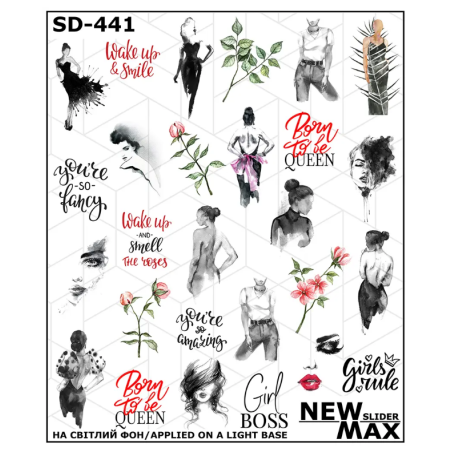 Pegatina al agua colorida SD-441