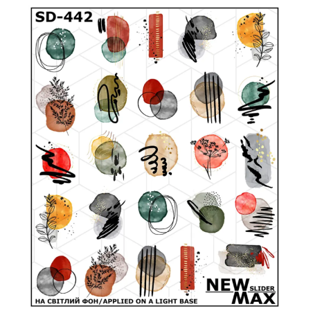 Pegatina al agua colorida SD-442