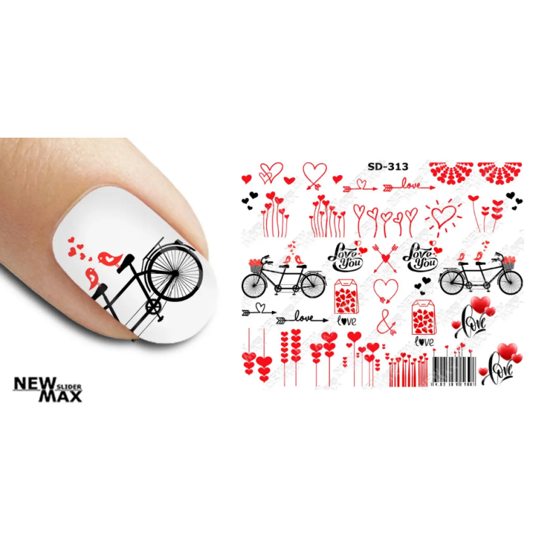 Pegatina al agua colorida SD-313