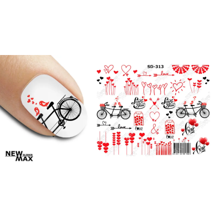 Pegatina al agua colorida SD-313