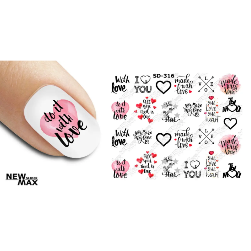 Pegatina al agua colorida SD-316