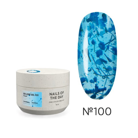 Builder Gel 100 Flower NAILSOFTHEDAY, gel constructorcon flores secas, 15 ml
