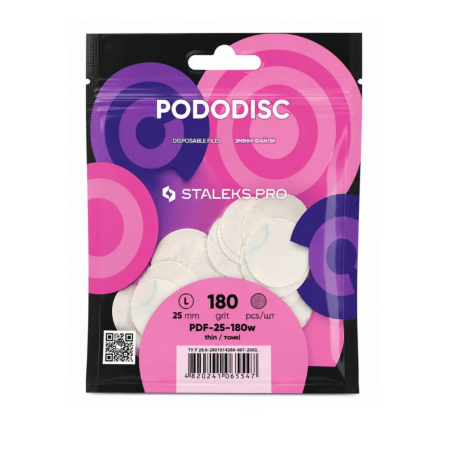 Limas de Recambio Desechables para Pododisc L Staleks Pro, Grano 180, 50uds