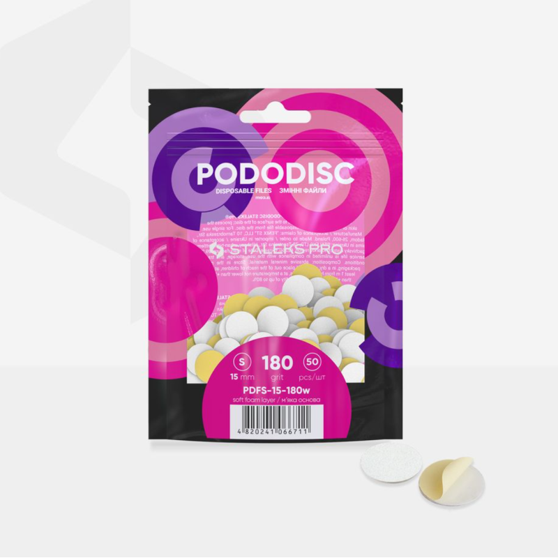 Limas de Recambio Desechables Para Pododisc S, Grano 180 Espuma