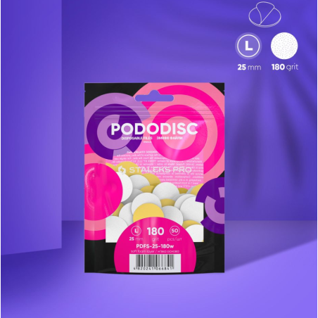 Limas de Recambio Desechables Para Pododisc L, Grano 180, 50uds