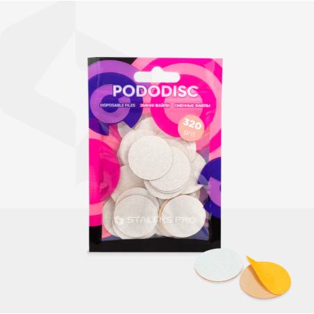 Limas de Recambio Desechables para Pododisc L Staleks Pro, Grano 320, 50uds