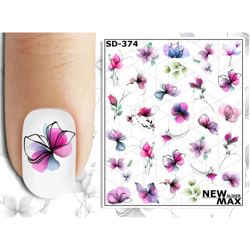 Pegatina al agua colorida SD-374