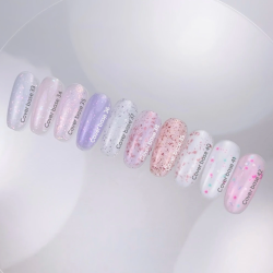 Potal Base 33 NAILSOFTHEDAY, Milky con Copos Holográficos,10 ml
