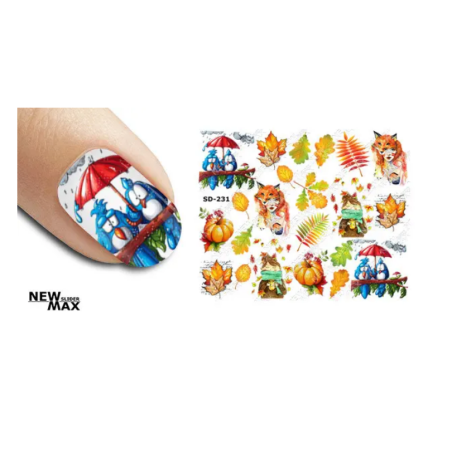 Pegatina al agua colorida SD-231