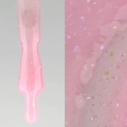 Potal Base 34 NAILSOFTHEDAY, Rosa Pálido con Copos Holográficos,10 ml