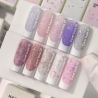 Potal Base 37 NAILSOFTHEDAY, Milky con Copos Violeta y Plata,10 ml