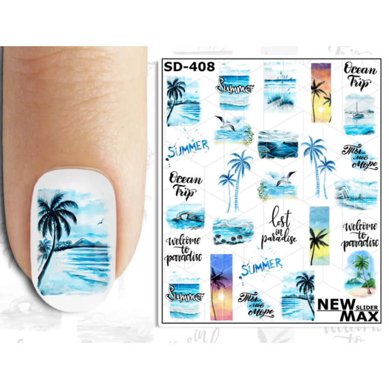 Pegatina al agua colorida SD-408