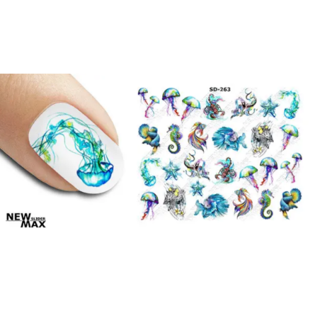 Pegatina al agua colorida SD-263