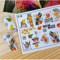 Pegatina al agua colorida C-9