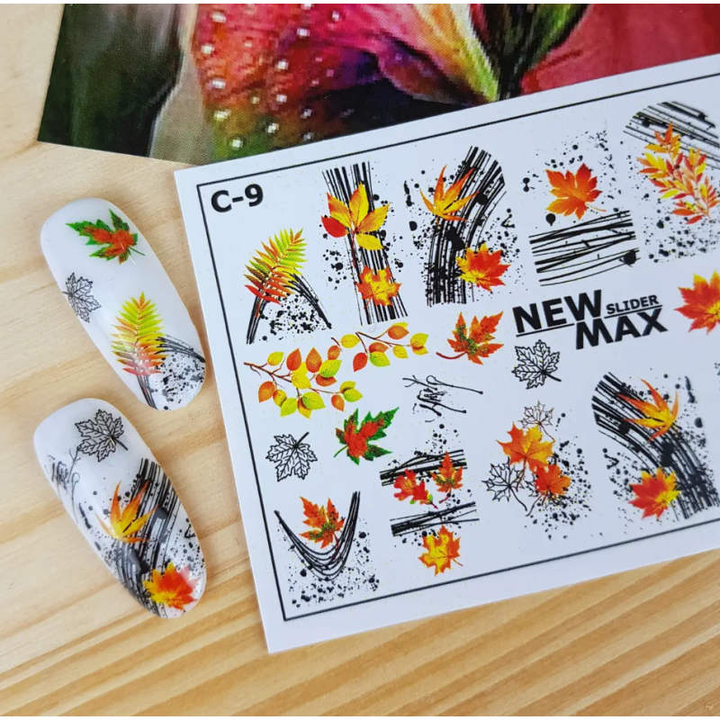 Pegatina al agua colorida C-9