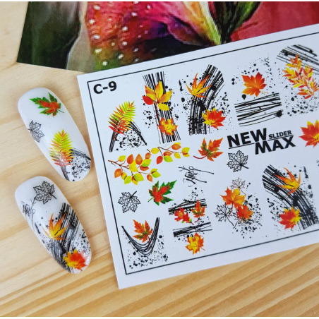 Pegatina al agua colorida C-9