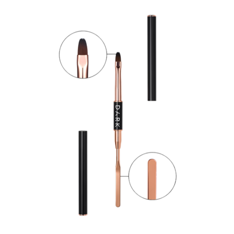 Pincel Doble Espatula + Gel 9mm Sintético y fundas Dark
