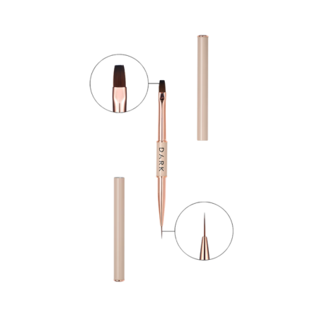 Pincel Doble para Nail Art DARK Liner 13 mm + Dotting Tool 2 mm
