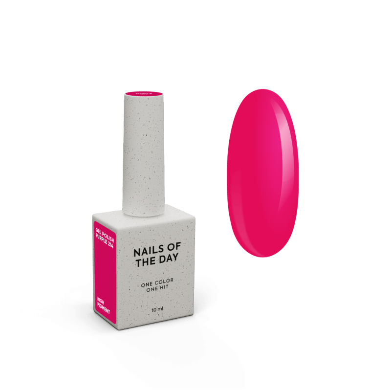 Esmalte Semipermanente Let's special Purple 214 NAILSOFTHEDAY, Rosa neón, 10ml