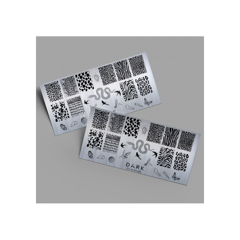 Placa Stamping DARK 03 Animals, (Pequeña)