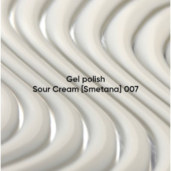 Esmalte Semipermanente Sour Cream [Smetana] 007, Blanco Crema,10ml