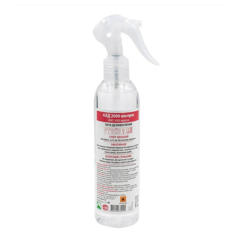 AHD 2000 express desinfectante para manos, pies, heramientas y superficie, 250 ml