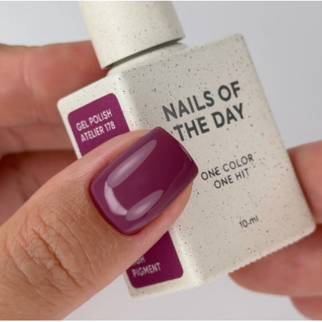 Esmalte Semipermanente Atelier 178 NAILSOFTHEDAY, rosa empolvado oscuro, 10ml
